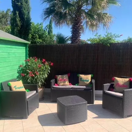 Apartmán Charmant T3 En Rez De Jardin Resi A 450m De La Mer + Piscine - Cap D'agde - Ref: Perle 8